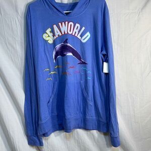 SeaWorld Dolphins Light hoodie-Unisex 2X-Large-NWT‎